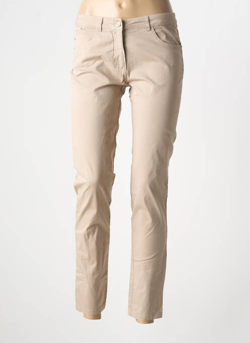 Blugi cu croială slim bej ANDAMIO femeie