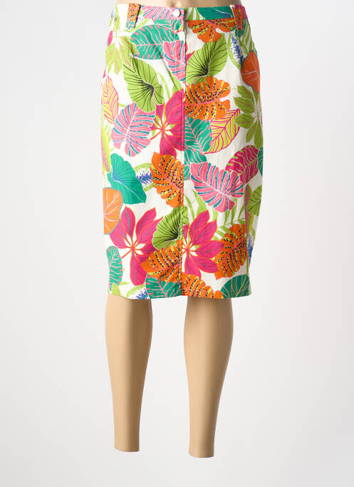 Fustă midi croială dreaptă verde FRANCE RIVOIRE femme