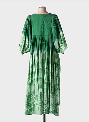 Rochie lungă mâneci 3/4 verde CHICOSOLEIL femeie