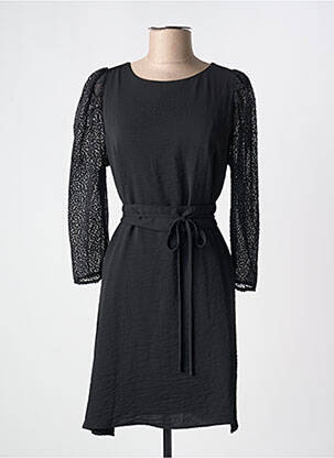 Rochie midi țesătură crep mâneci lungi negru LA PETITE ETOILE femeie