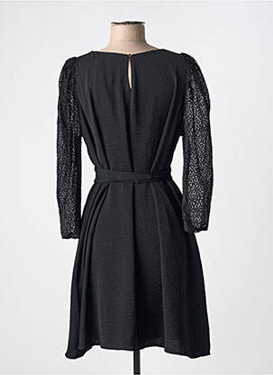 Rochie midi țesătură crep mâneci lungi negru LA PETITE ETOILE femeie