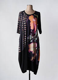 Rochie midi mâneci 3/4 mâneci 3/4 negru OZAI N KU femme