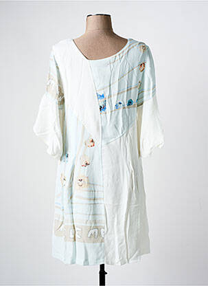 Rochie scurtă croială fluidă mâneci scurte alb ELISA CAVALETTI femeie