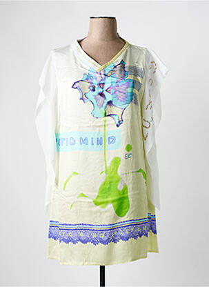 Tunică mâneci scurte galben ELISA CAVALETTI femeie