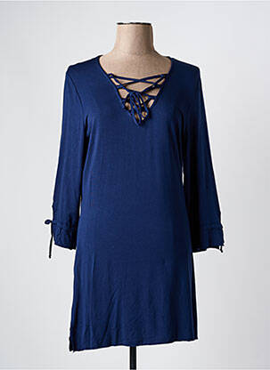 Rochie de plajă mâneci 3/4 albastru YSABEL MORA femeie