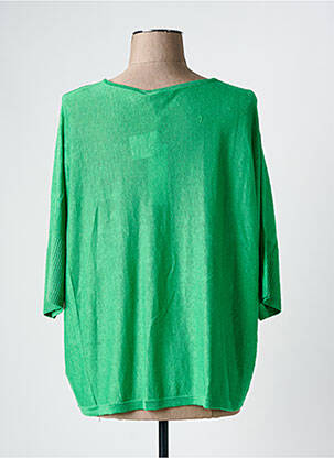 Pulover țesătură melanj mâneci 3/4 verde CHARMING SMILE femeie