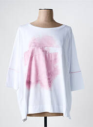 Tricou imprimeu fantezie mâneci 3/4 alb OZAI N KU femeie