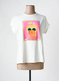 Tricou serigrafie mâneci scurte bej RINO & PELLE femeie