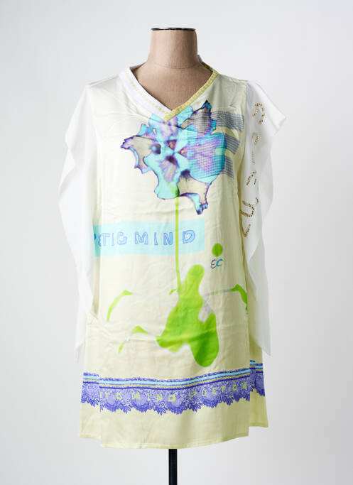 Tunică mâneci scurte galben ELISA CAVALETTI femeie