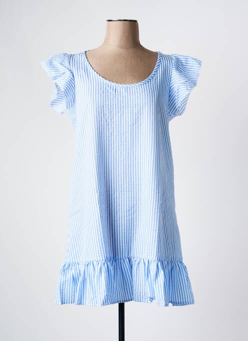 Rochie de plajă croială cambrată albastru YSABEL MORA femme