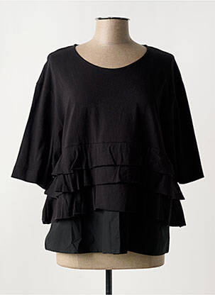 Tricou croială dreaptă mâneci scurte negru URBAN BY ALEMBIKA femeie
