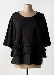 Tricou croială dreaptă mâneci scurte negru URBAN BY ALEMBIKA femeie