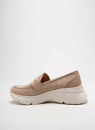 Mocasini vârf rotund toc de 4 la 6 cm bej IDEAL SHOES femeie