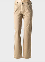 Pantalon chino țesătură poplin talie înaltă bej MAT DE MISAINE homme