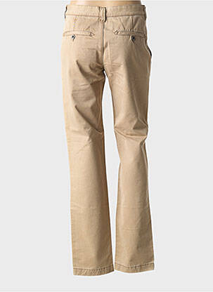Pantalon chino țesătură poplin talie înaltă bej MAT DE MISAINE bărbat