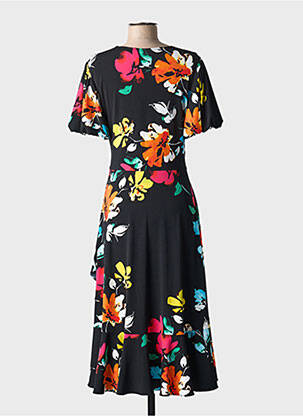 Rochie midi imprimeu floral mâneci scurte negru JOSEPH RIBKOFF femeie