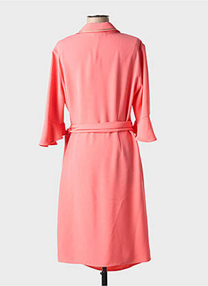 Rochie midi mâneci 3/4 mâneci 3/4 portocalie DEVERNOIS femeie