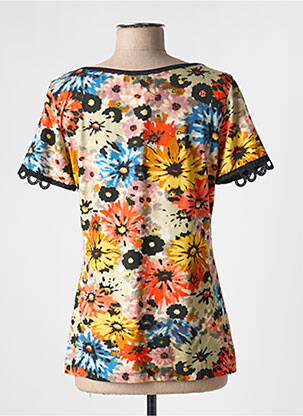 Tricou imprimeu fantezie mâneci scurte negru LO! LES FILLES femeie