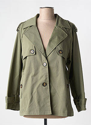 Jachete casual guler tip costum verde ATTRAIT femeie
