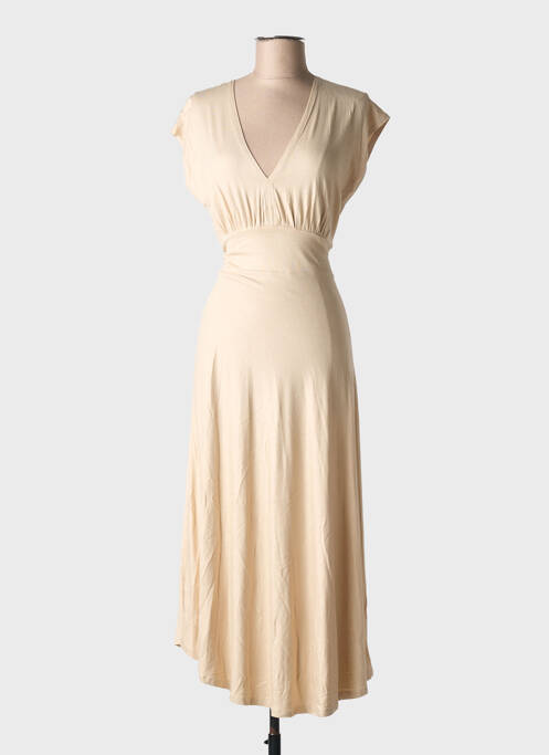 Rochie midi bej EVA KAYAN femeie