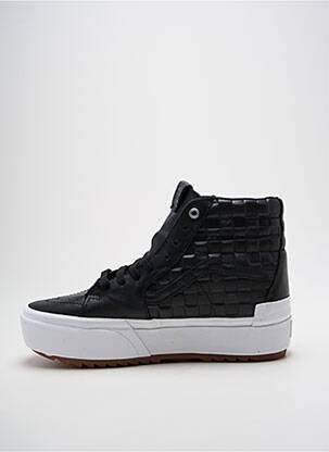 Adidași țesătură satinată vârf rotund negru VANS unisex