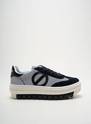 Adidași vârf rotund toc de 4 la 6 cm negru NO NAME femeie