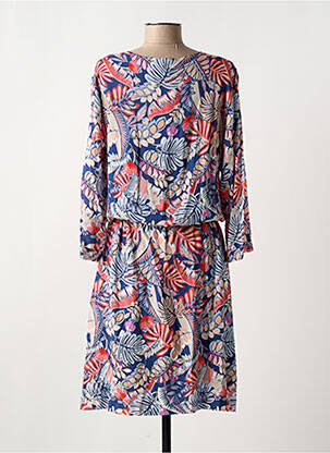 Rochie midi croială fluidă mâneci 3/4 albastru GRIFFON femeie