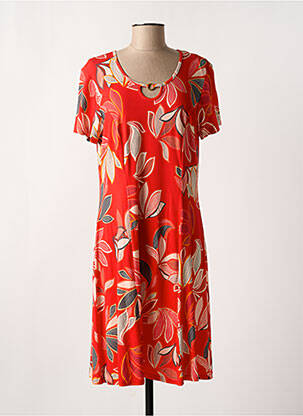 Rochie midi imprimeu floral mâneci scurte roșu GRIFFON femeie