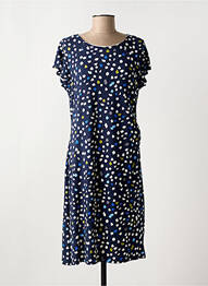Rochie midi imprimeu fantezie mâneci scurte albastru HAJO femme
