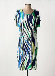 Rochie midi imprimeu fantezie mâneci scurte alb GRIFFON femme