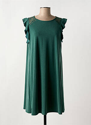 Rochie midi croială fluidă mâneci scurte verde MD'M femeie