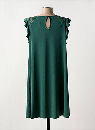 Rochie midi croială fluidă mâneci scurte verde MD'M femeie