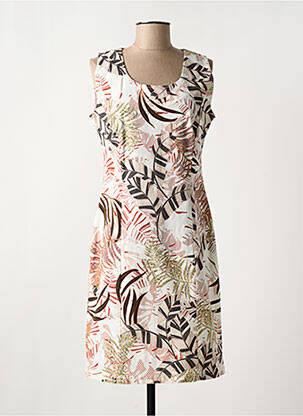 Rochie midi bej FRANCE RIVOIRE femeie