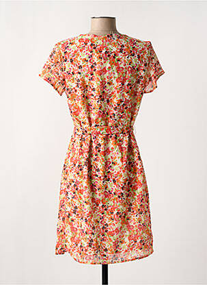 Rochie scurtă croială fluidă mâneci scurte portocaliu ONLY femeie