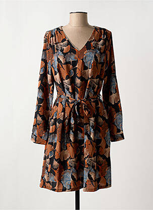 Rochie scurtă maro MAELLE femeie