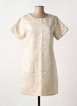 Rochie scurtă mâneci scurte mâneci scurte bej MOLLY BRACKEN femeie