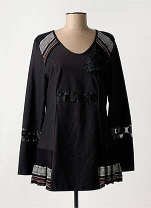 Tunică mâneci lungi negru QUATTRO femeie