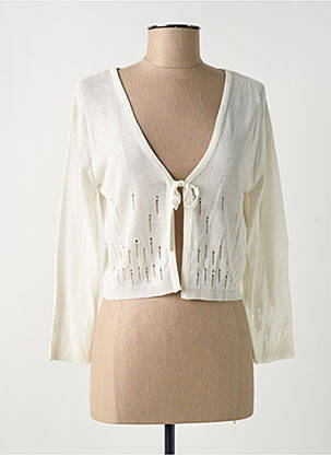 Vestă cu mâneci lungi alb PAUSE CAFE femeie