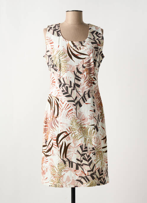 Rochie midi bej FRANCE RIVOIRE femeie