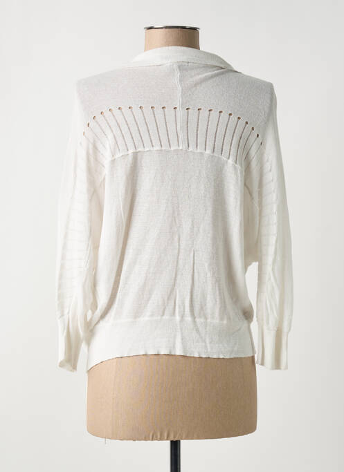 Vestă cu mâneci lungi croială cambrată alb QUATTRO femme