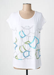 Tricou elasticitate mâneci scurte alb FRANK WALDER femme