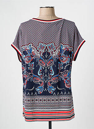 Tricou imprimeu fantezie mâneci scurte albastru OLSEN femeie