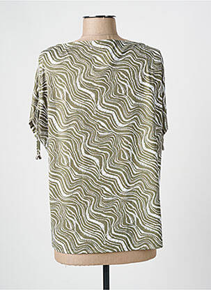 Tricou guler rotund mâneci scurte verde MARBLE femeie
