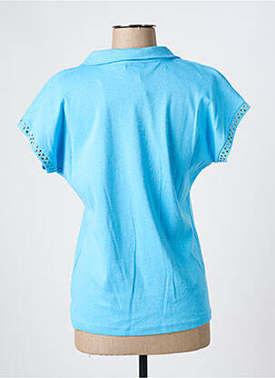 Polo elasticitate mâneci scurte albastru THE STYLE femeie