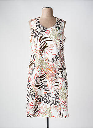 Rochie midi bej FRANCE RIVOIRE femeie