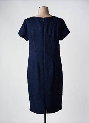 Rochie midi închidere cu fermoar la spate mâneci scurte albastru ESTEL COLLECTION femeie