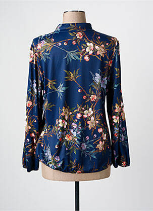Bluză imprimeu floral mâneci lungi albastru K-DESIGN femeie
