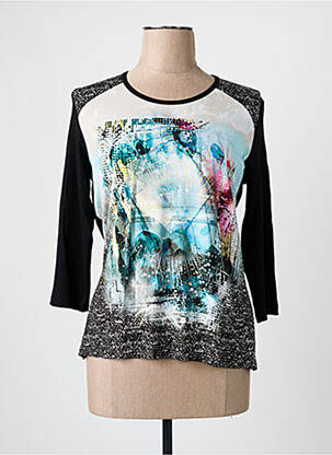 Tricou mâneci 3/4 mâneci 3/4 negru FRANK WALDER femeie