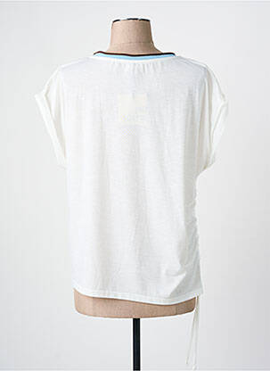 Tricou serigrafie mâneci scurte albastru PAZ TORRAS femeie