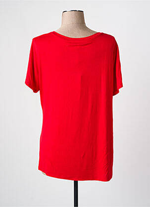 Tricou serigrafie cu strasuri mâneci scurte roșu LESLIE femeie